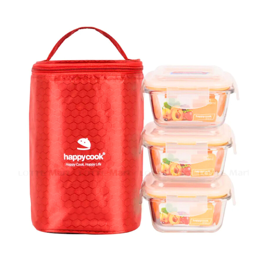 BỘ HỘP THỦY TINH VUÔNG HAPPYCOOK 3PSC 320ML HCG-03S1 (Bộ)
